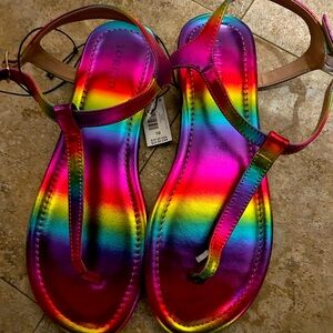 Rainbow Flat Sandals